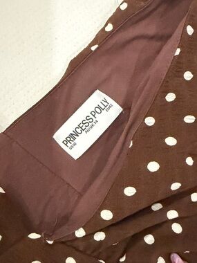 Princess Polly Brown Polka Dot Midi Dress